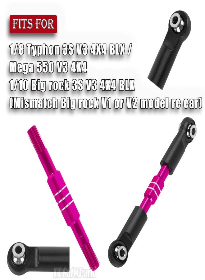 قطع غيار BRCatWPark RC قابلة للتعديل لضبط زاوية العجلات، مناسبة لسيارات التحكم عن بعد من طراز Typhon 3S 4WD BLX / Mega 550 1/10 Big rock 3S 4WD BLX، لون وردي (غير مناسبة لسيارات التحكم عن بعد من طراز Big rock V1 أو V2). - Image 2